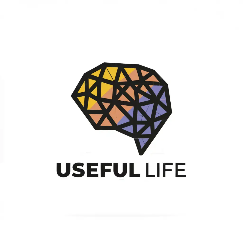 a logo design,with the text "Useful Life", main symbol:Brain,Moderate,be used in Internet industry,clear background