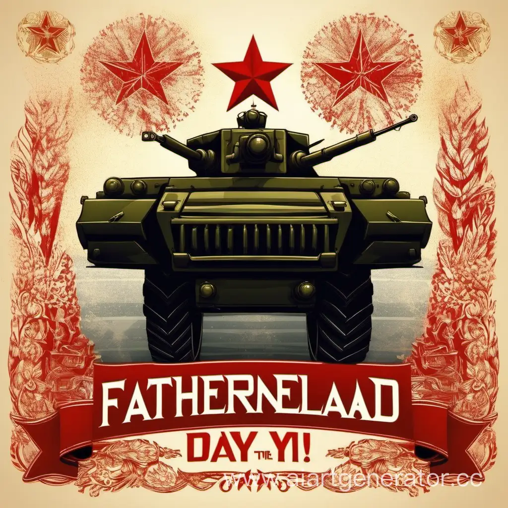 Russian-Defender-of-the-Fatherland-Day-Greeting-Card-with-Military-Salute