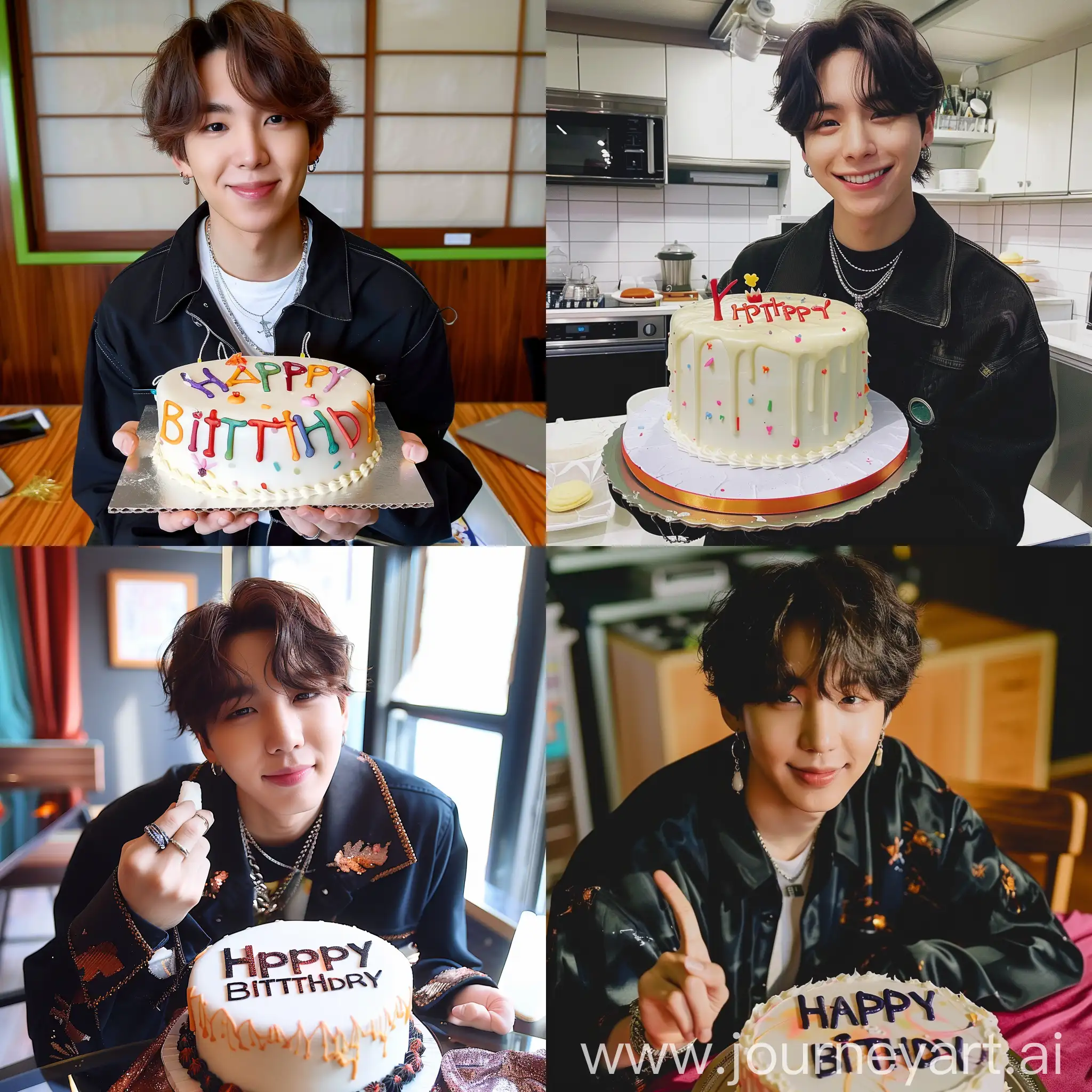 BTS-Yoongi-Celebrates-Birthday-with-Cake
