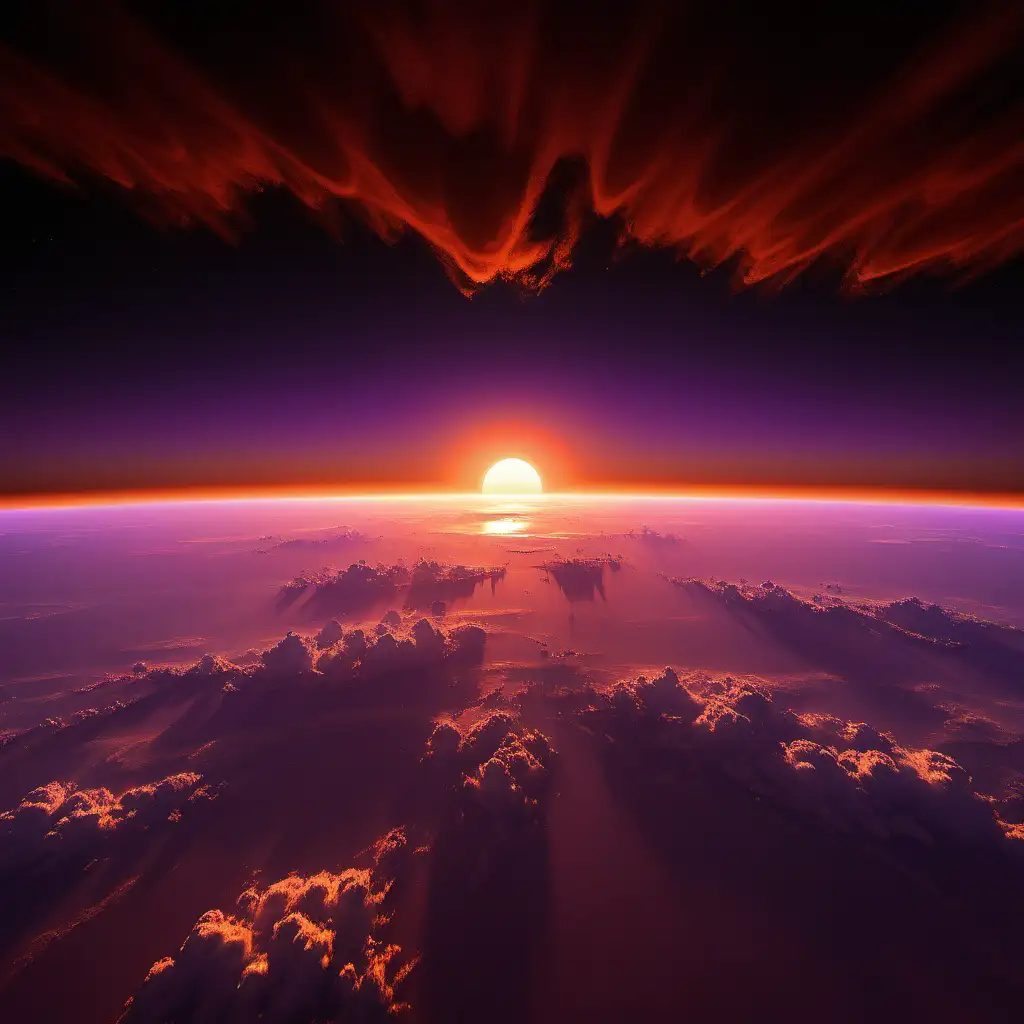Majestic-Sunset-Over-Earth-A-Breathtaking-Transition-from-Day-to-Night