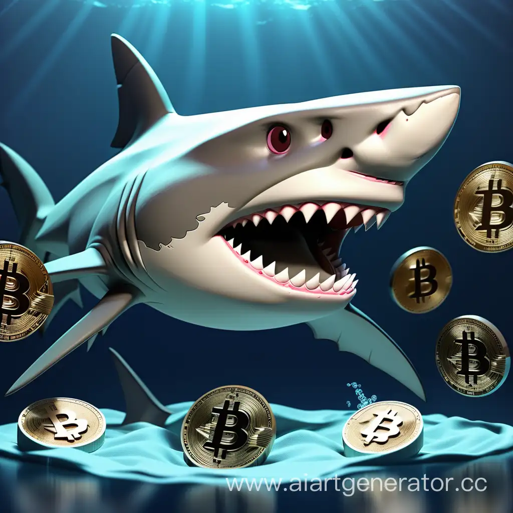 Cryptocurrency-Inspired-Shark-Art