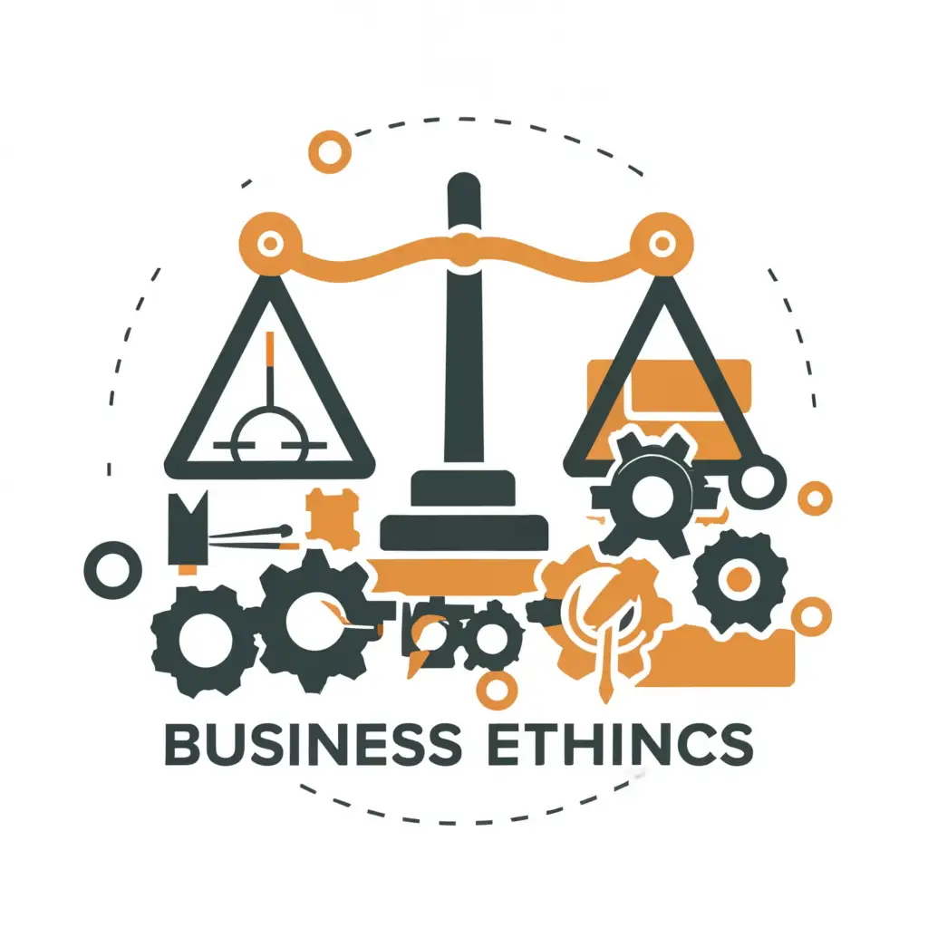 a logo design, with the text 'Business Ethics', main symbol: anything about business ethics modules, Moderate, be used in Education industry, gradient background