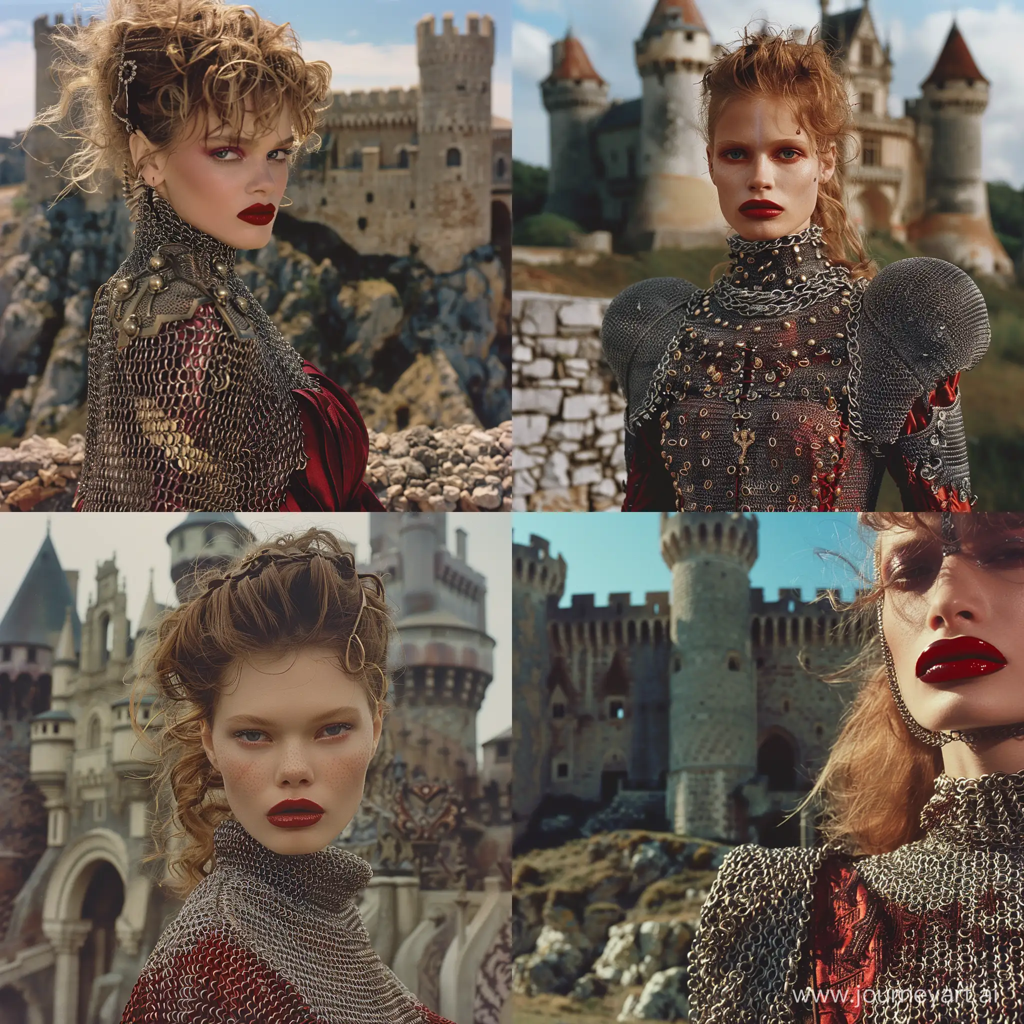 Iconic-Chainmail-Dress-Fashion-Shoot-in-Castle-Setting