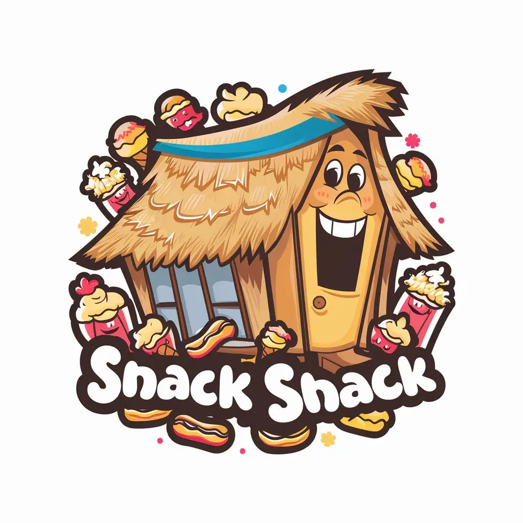 Colorful Beach Snack Shack Logo with Palm Trees | MUSE AI