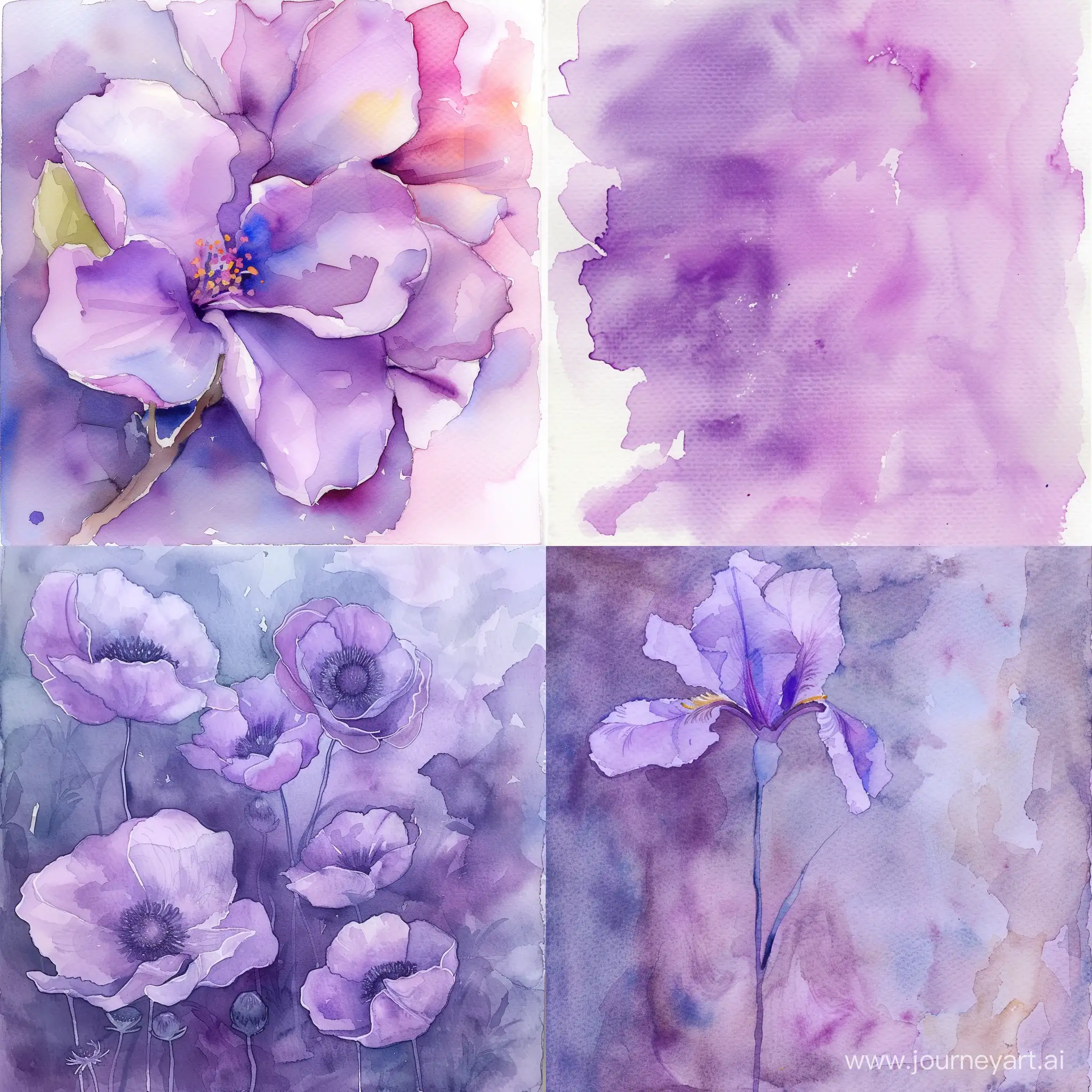 Ethereal-Watercolor-Painting-Serene-Purple-Landscape