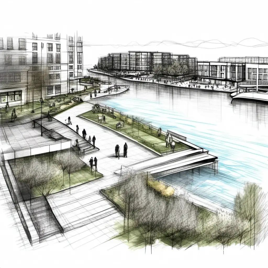 Waterfront-Landscape-Design-Sketch-Urban-Public-Space-Construction