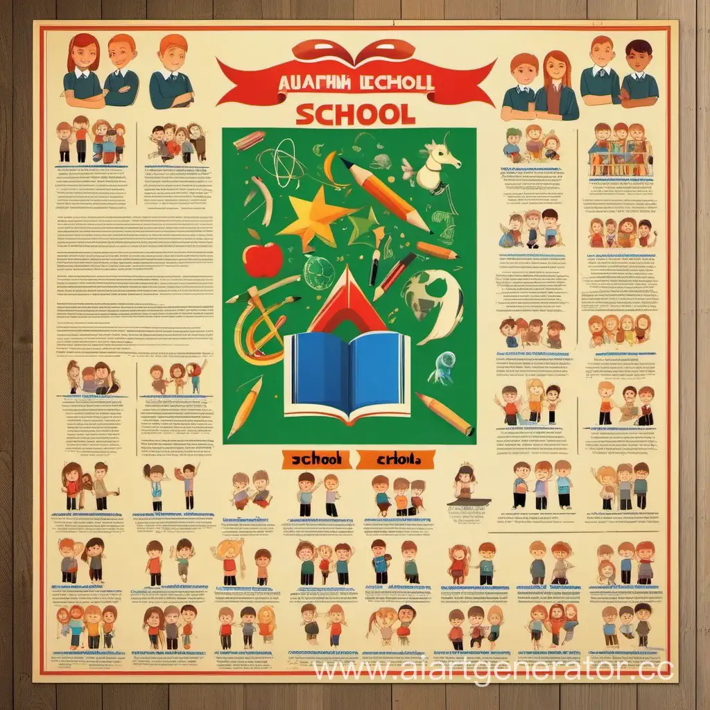 Colorful-Russian-School-Poster-Illustrating-Educational-Excellence