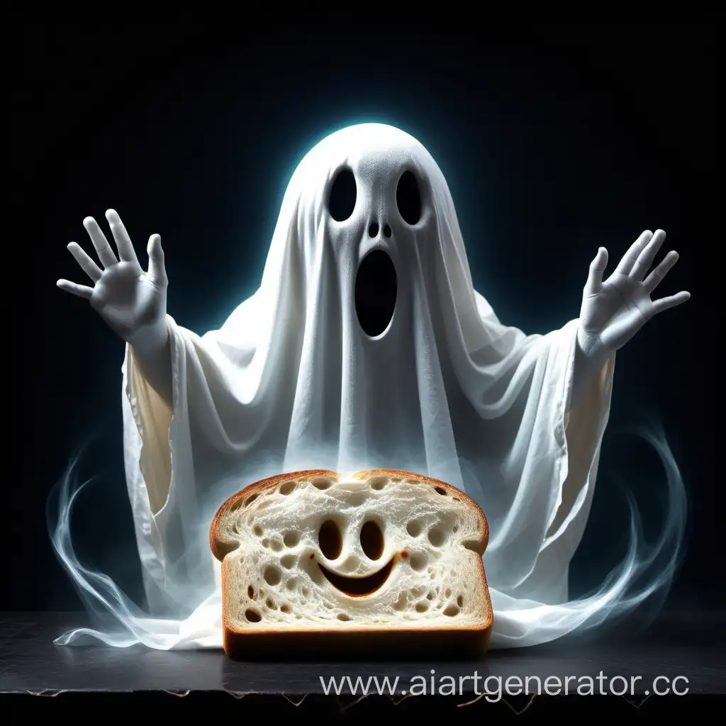 Ghost-Incorporating-with-Bread-in-Surreal-Fusion-Art