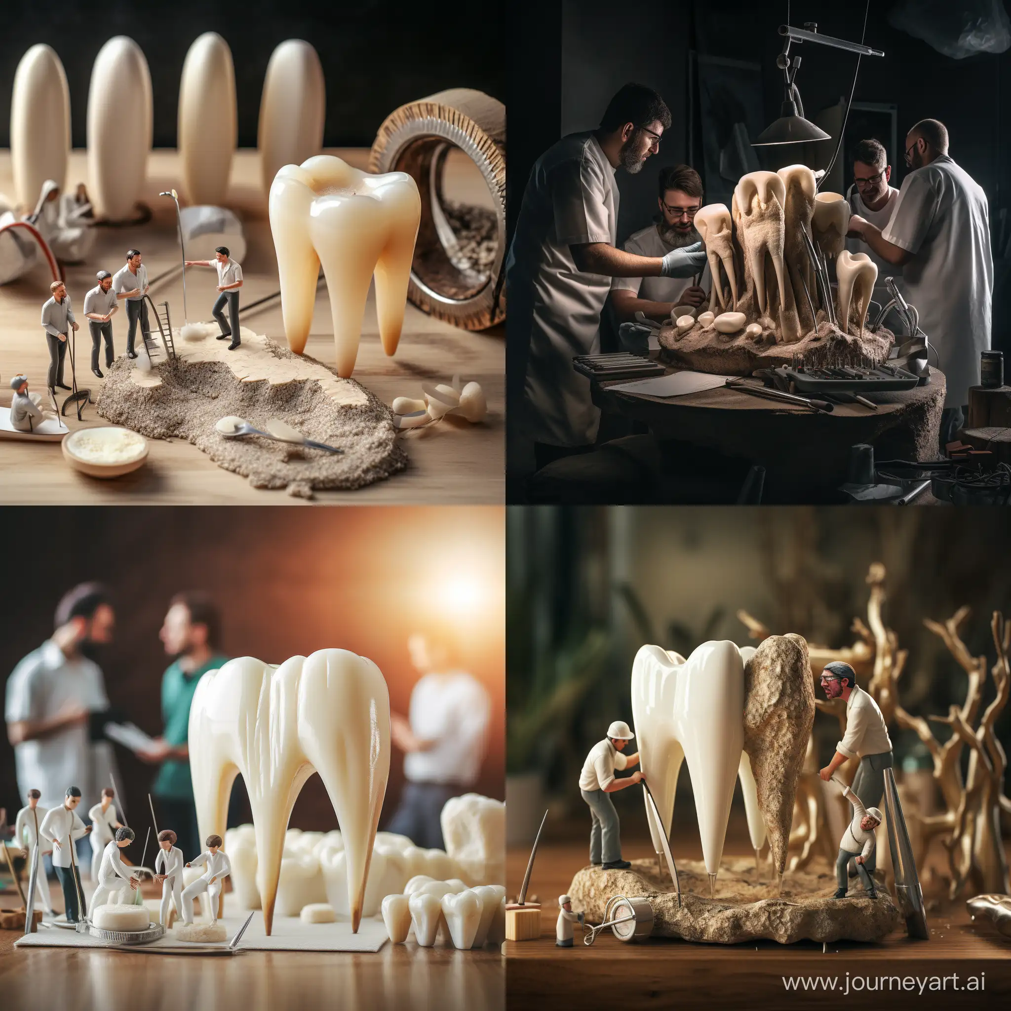 Professional-Dentists-Examining-a-Human-Tooth-on-Table-4K-Dental-Image