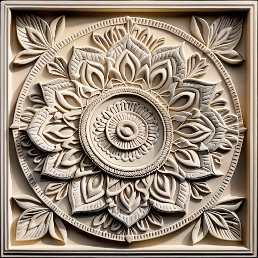 Intricate Bas Relief Mandala Art Exquisite 3D Geometric Patterns