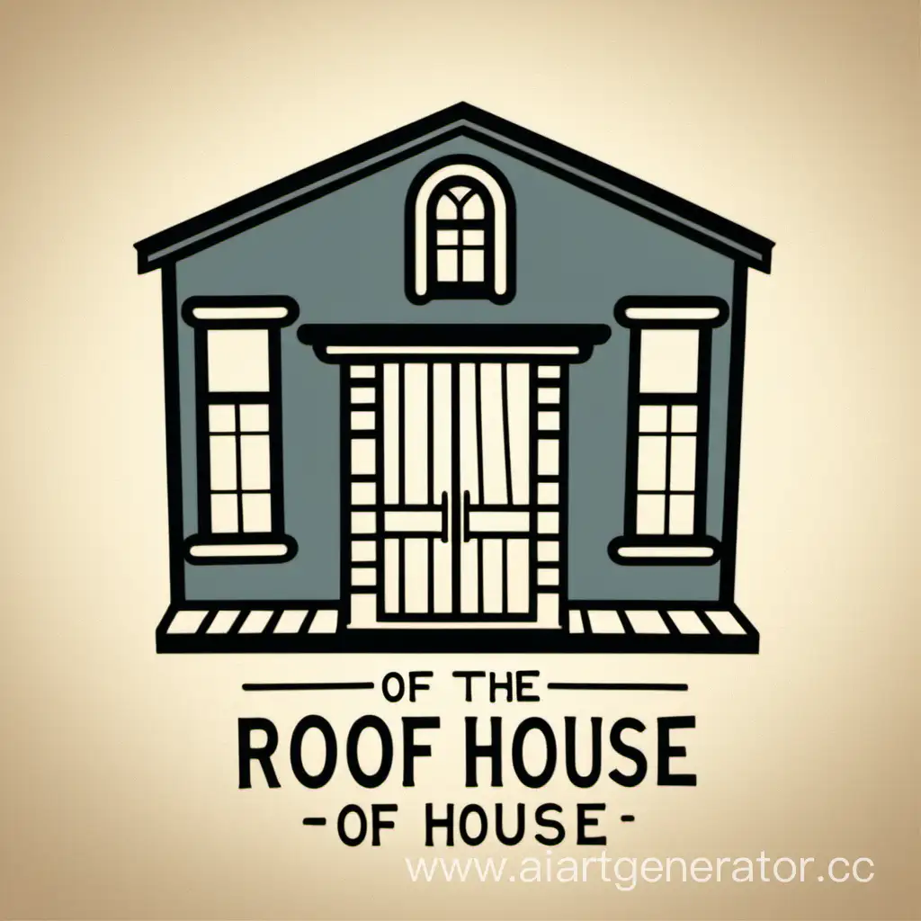 Логотип для сайта СВ над надписью крыша от дома, тест подчеркивается ключем