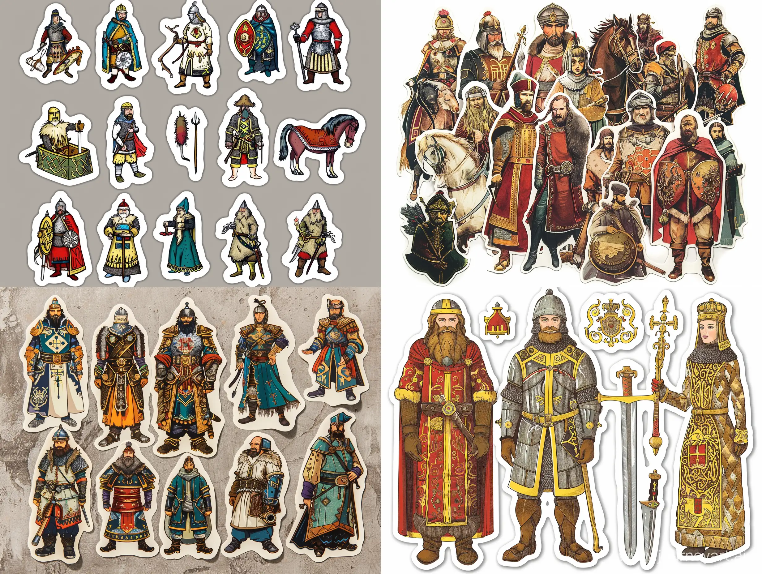 sticker set, Slavic epic