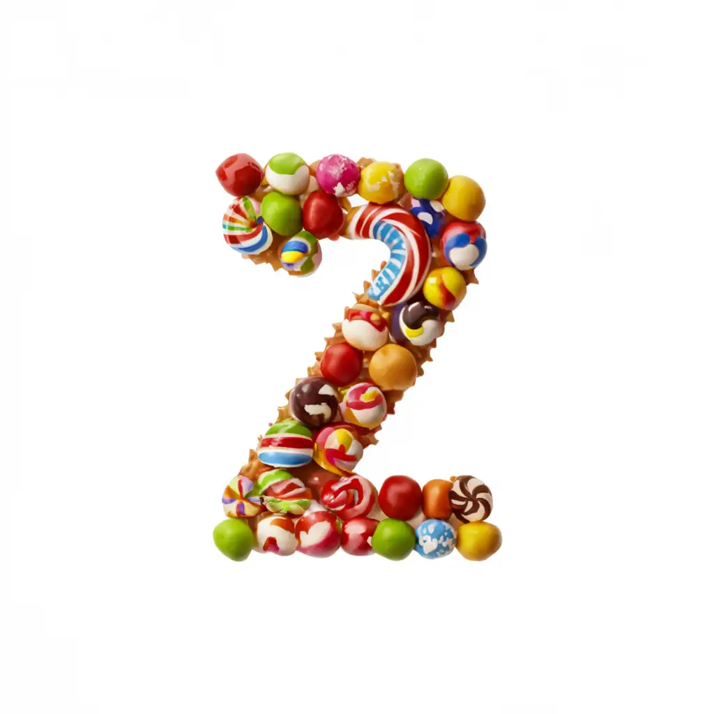 a logo design,with the text "1", main symbol:lollipop
Chocolate
Candy 
,Moderate,clear background