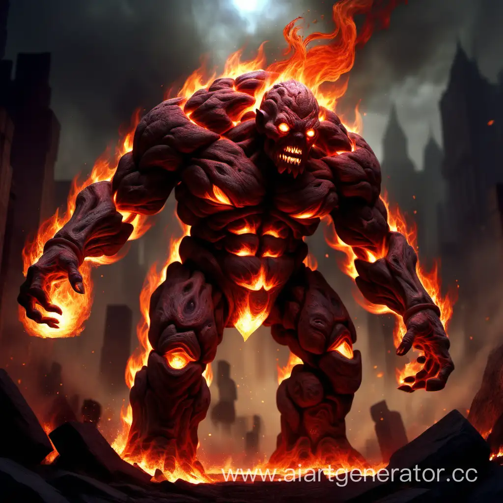 Sinister-Fiery-Elemental-Golem-Emerging-from-the-Shadows