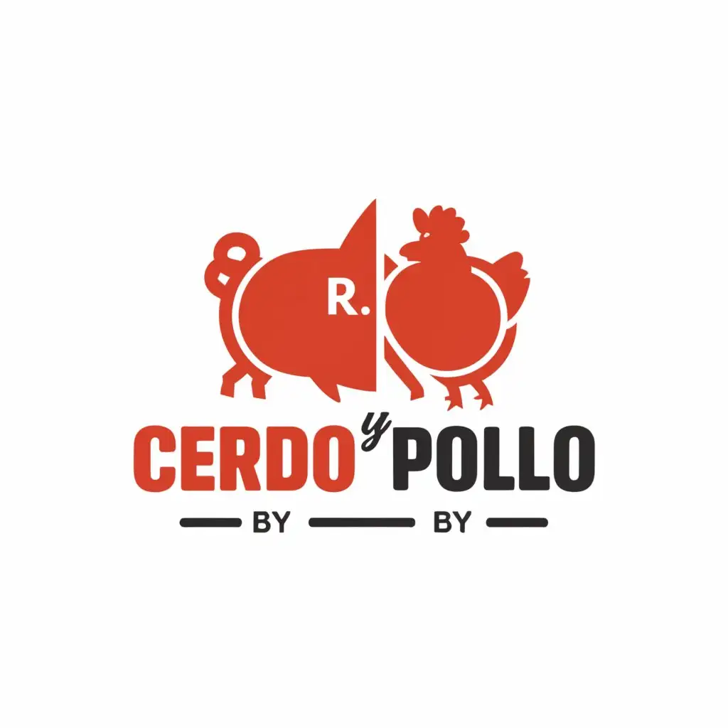 LOGO-Design-For-RD-Cerdo-y-Pollo-By-BELLANCE-Pig-and-Chicken-Emblem-for-Restaurants
