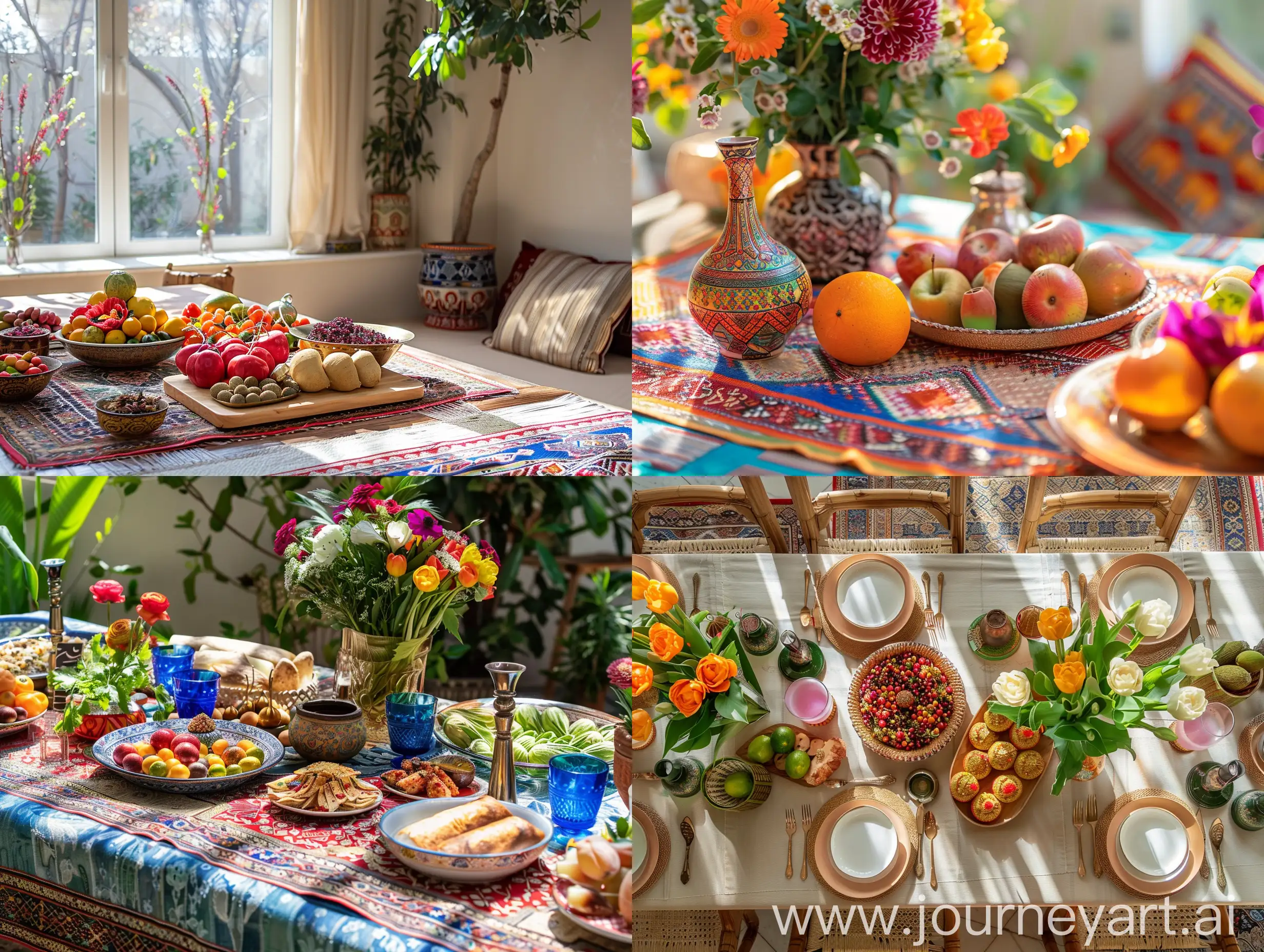Real photo with natural light of Haft Sin Nowruz table