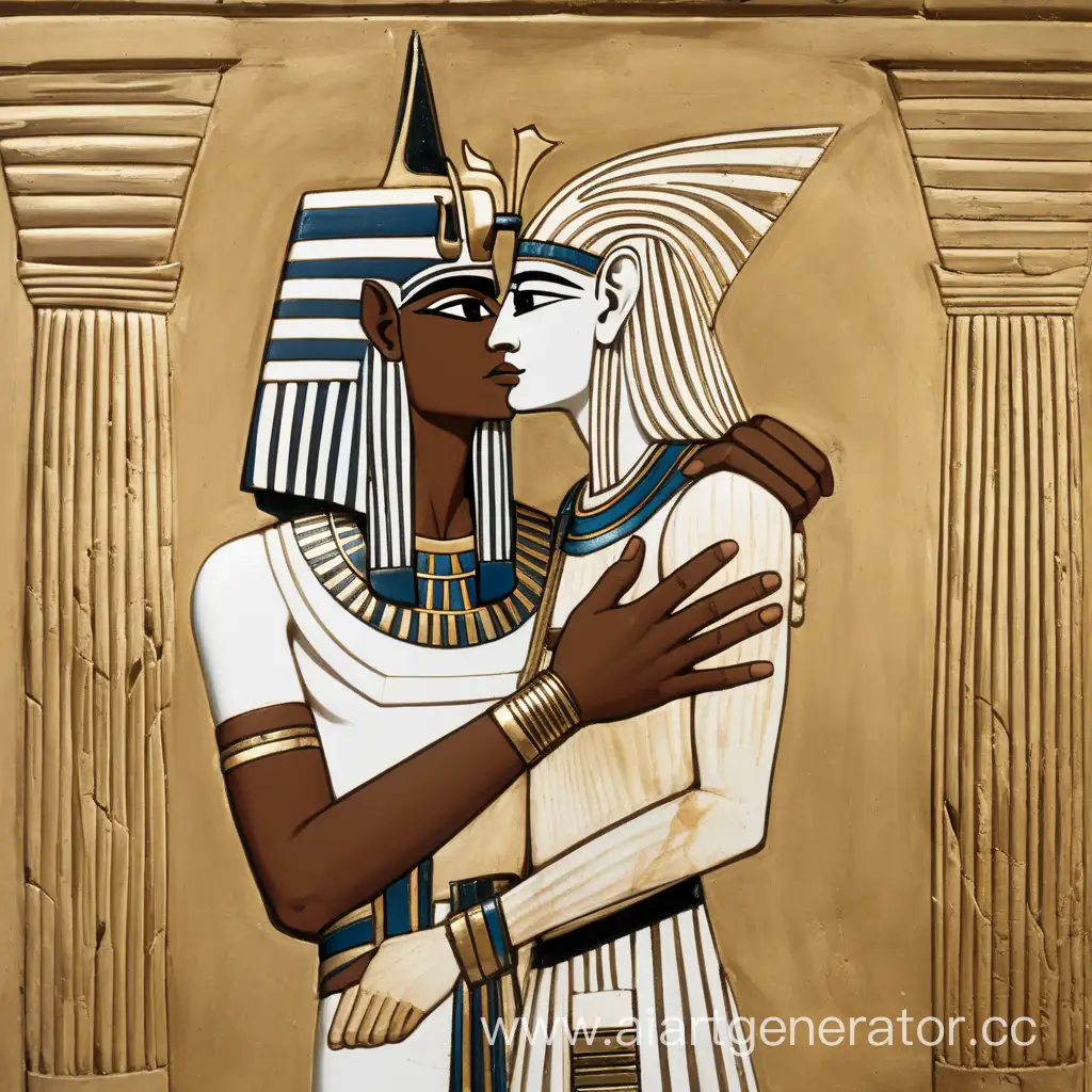 Pharaoh-Held-Tenderly-by-Servant-in-Ancient-Egyptian-Court