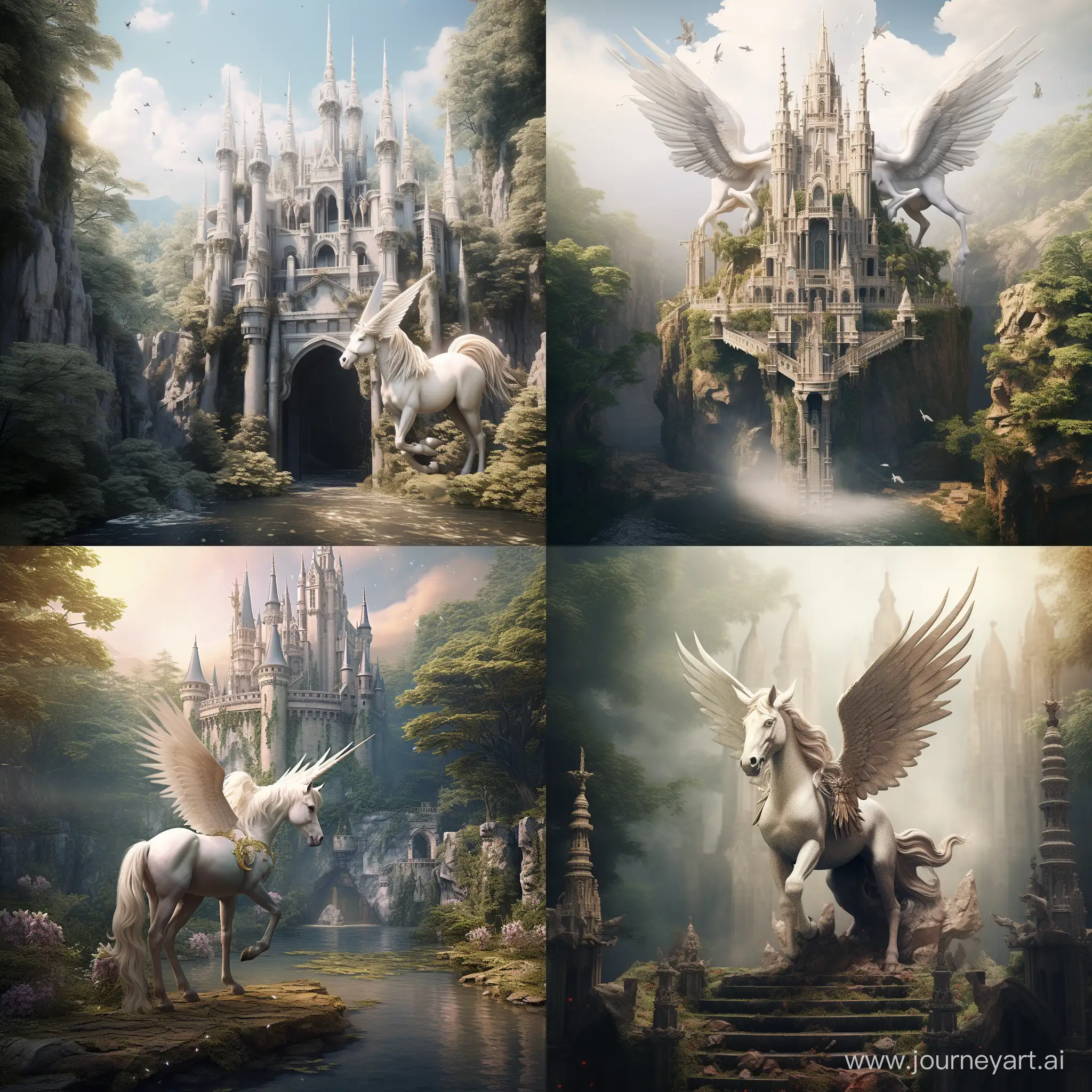 Enchanting-Fantasy-Castle-with-Unicorn-and-Angel