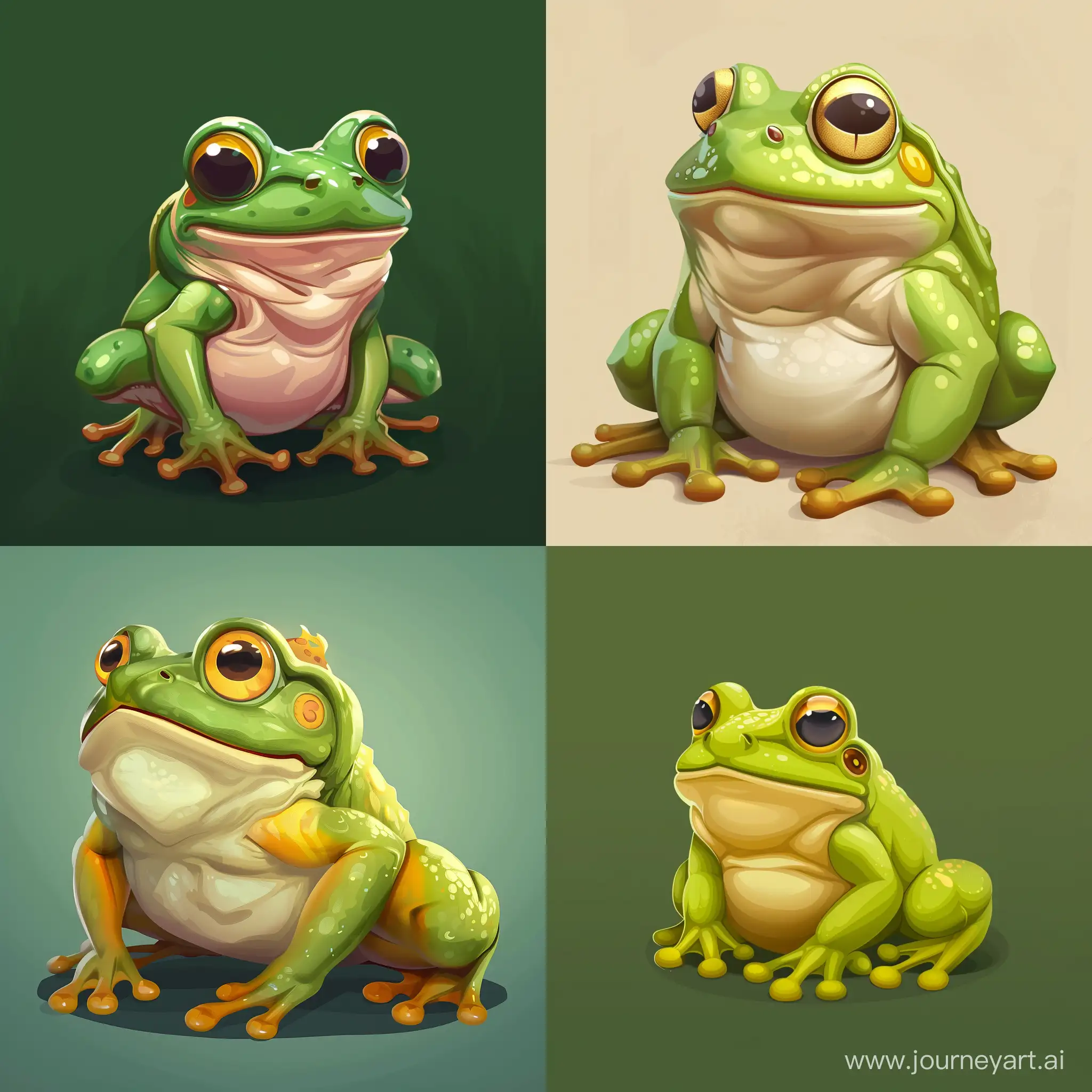 Colorful-Boss-Frog-Character-for-Mobile-Casual-Game