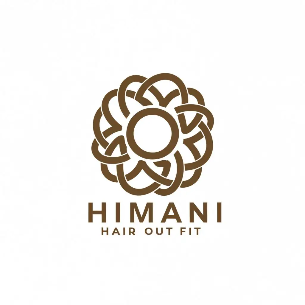 a logo design,with the text "Himani Hair Outfit", main symbol:Scrunchies,Moderate,be used in Beauty Spa industry,clear background
