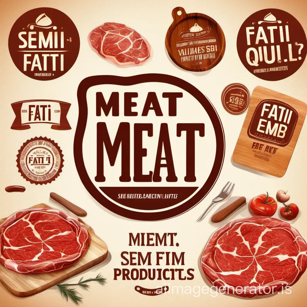 создание текстового логотипа и слогона для мясных полуфабрикатов, название бренда Fati. Ценности которая продвигает компания, это качество, ценности семьи, время домохозяек, образ жизни кемпинг, пикник
