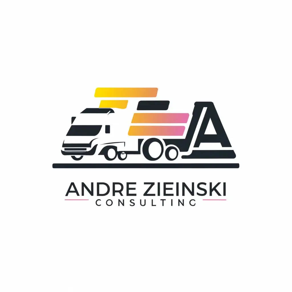 logo, All modes transportation ,, with the text "Andre Zielinski Consulting", typography