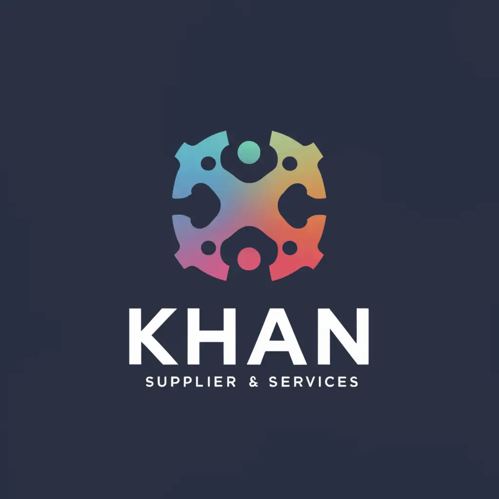 a logo design,with the text "KHAN", main symbol:SUPPLIER AND SERVICES,complex,be used in Technology industry,clear background