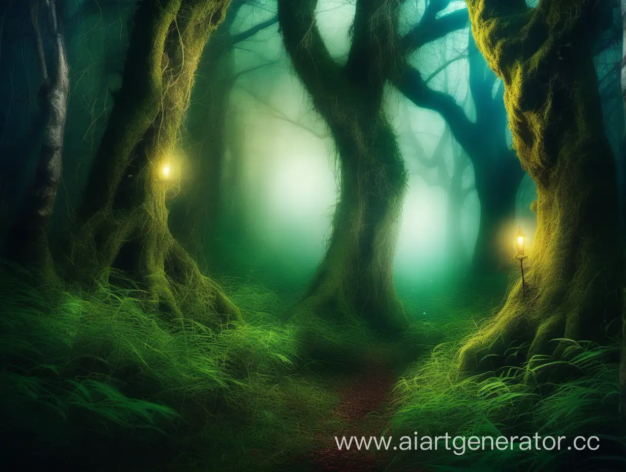 Enchanted-Mysterious-Forest-Magical-Woods-with-Illuminated-Pathway