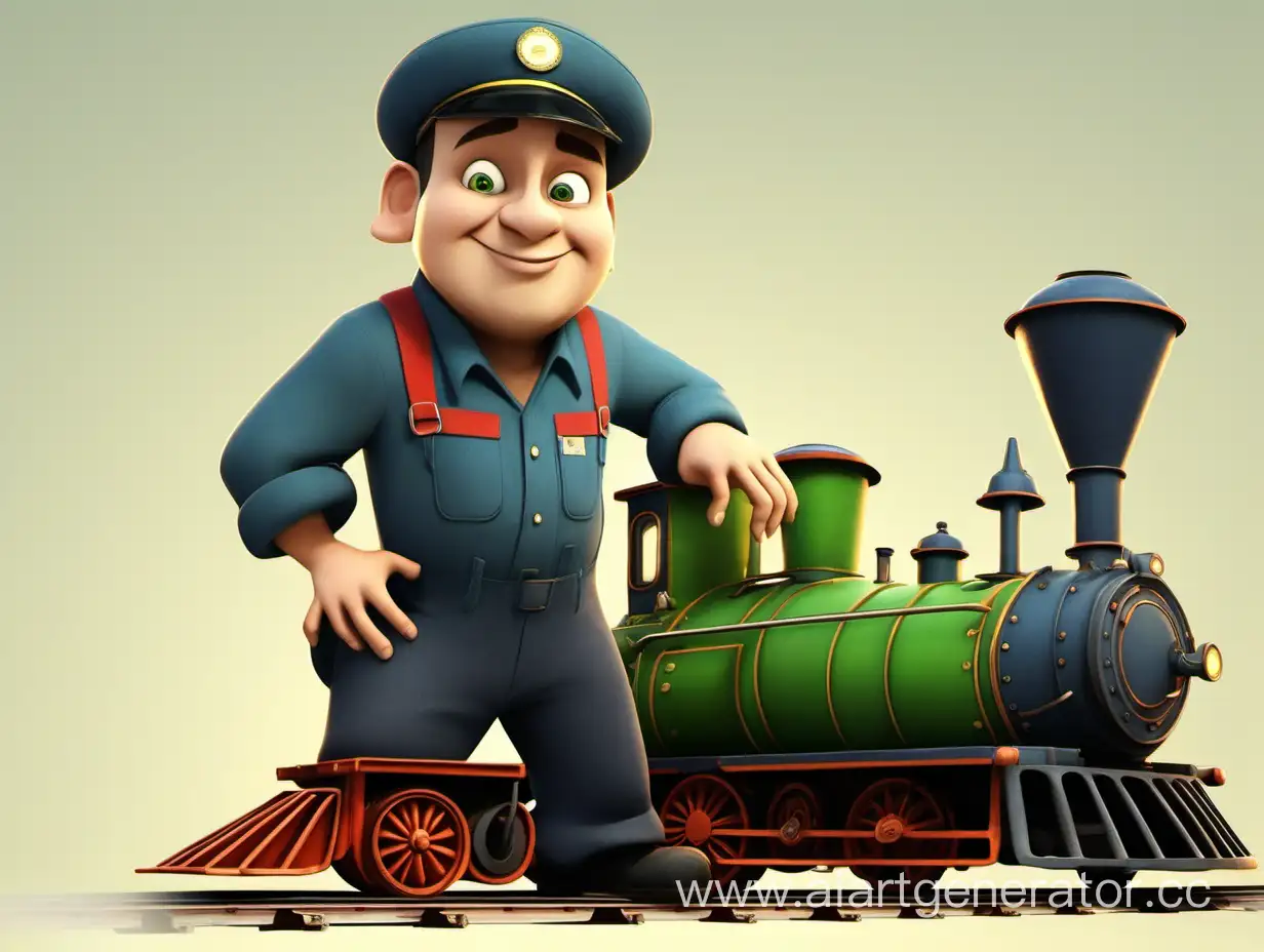 Character from the cartoon train driver Vityandriy
