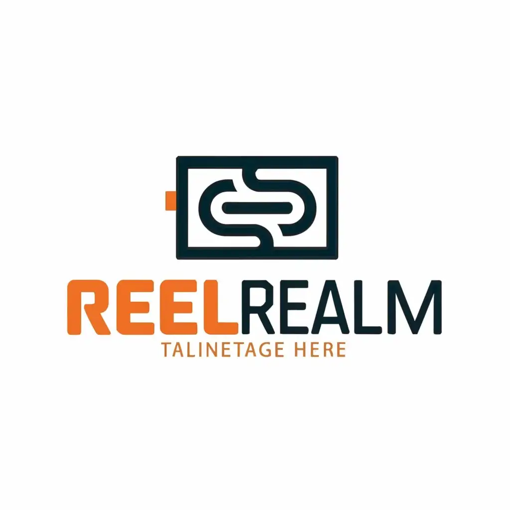 a logo design,with the text "ReelRealm", main symbol:videomaker,Moderate,clear background