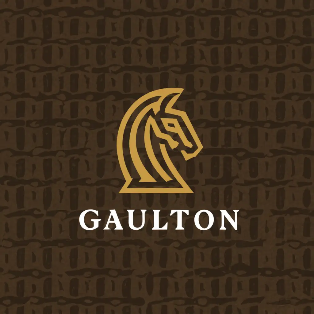 a logo design,with the text "GAULTON", main symbol:Horse piece chess, luxury, gentlemen,Moderate,clear background