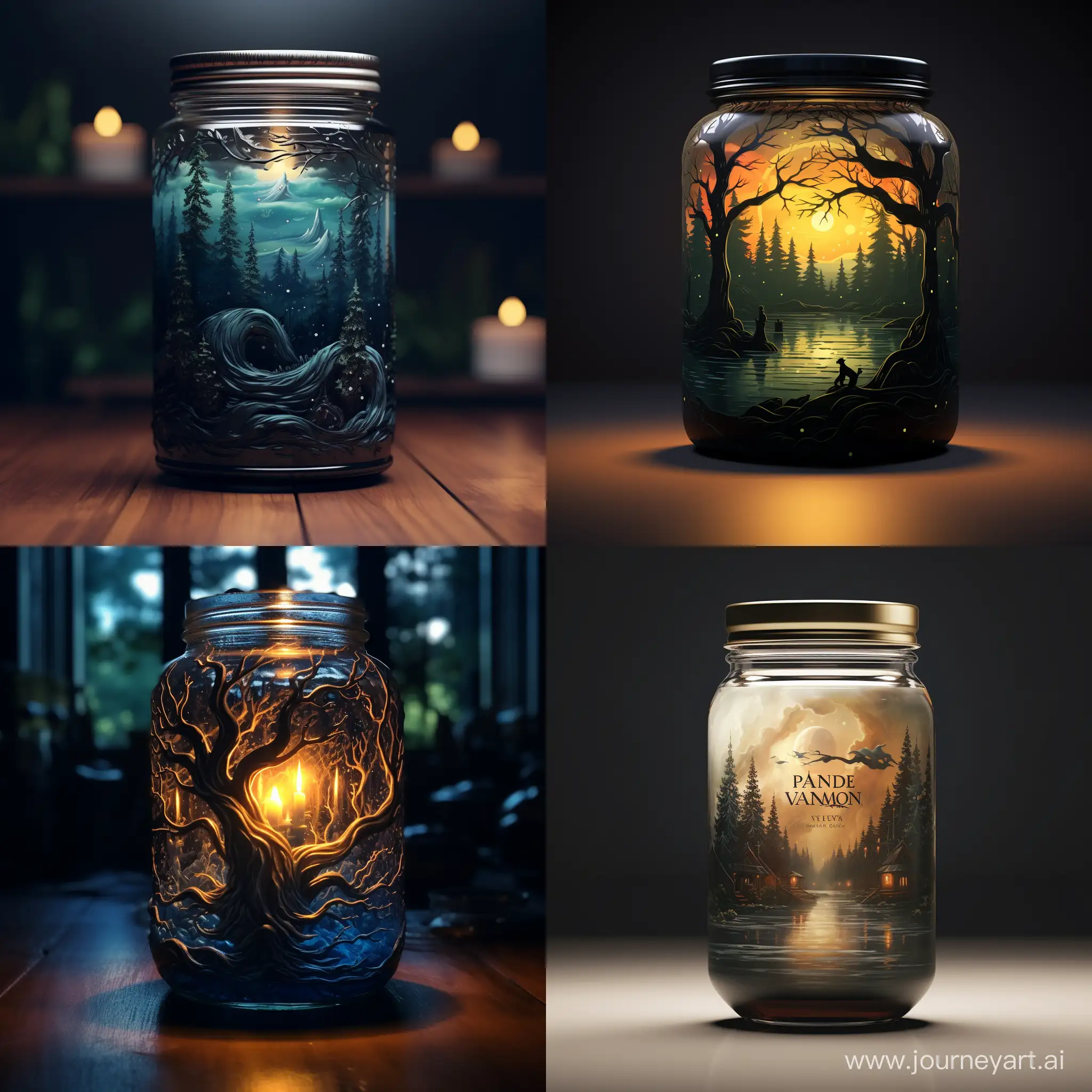 Enchanting-Fantasy-Candle-Illuminating-a-Jar-Whimsical-Art