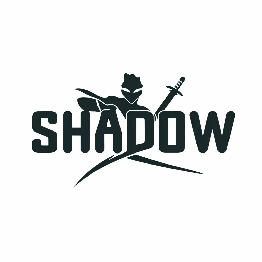 a logo design,with the text "SHADOW", main symbol:NINJA,Moderate,be used in Internet industry,clear background