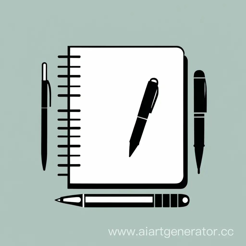 Minimalistic-Icon-Diary-with-a-Pen