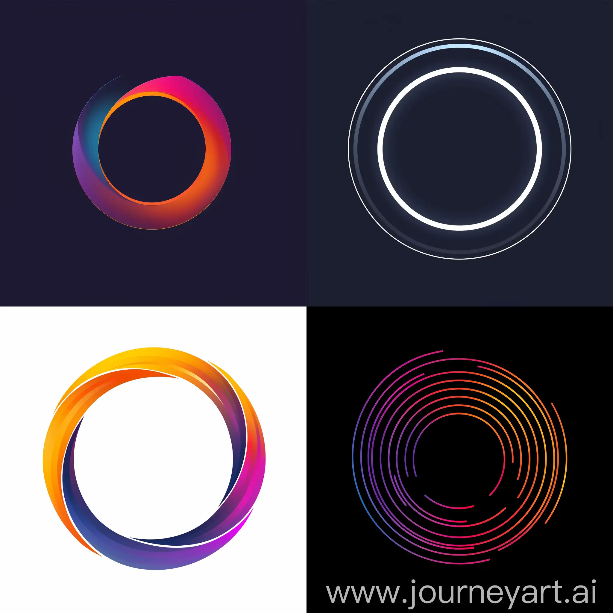 An Circle Logo for Drawing AI mobile application 