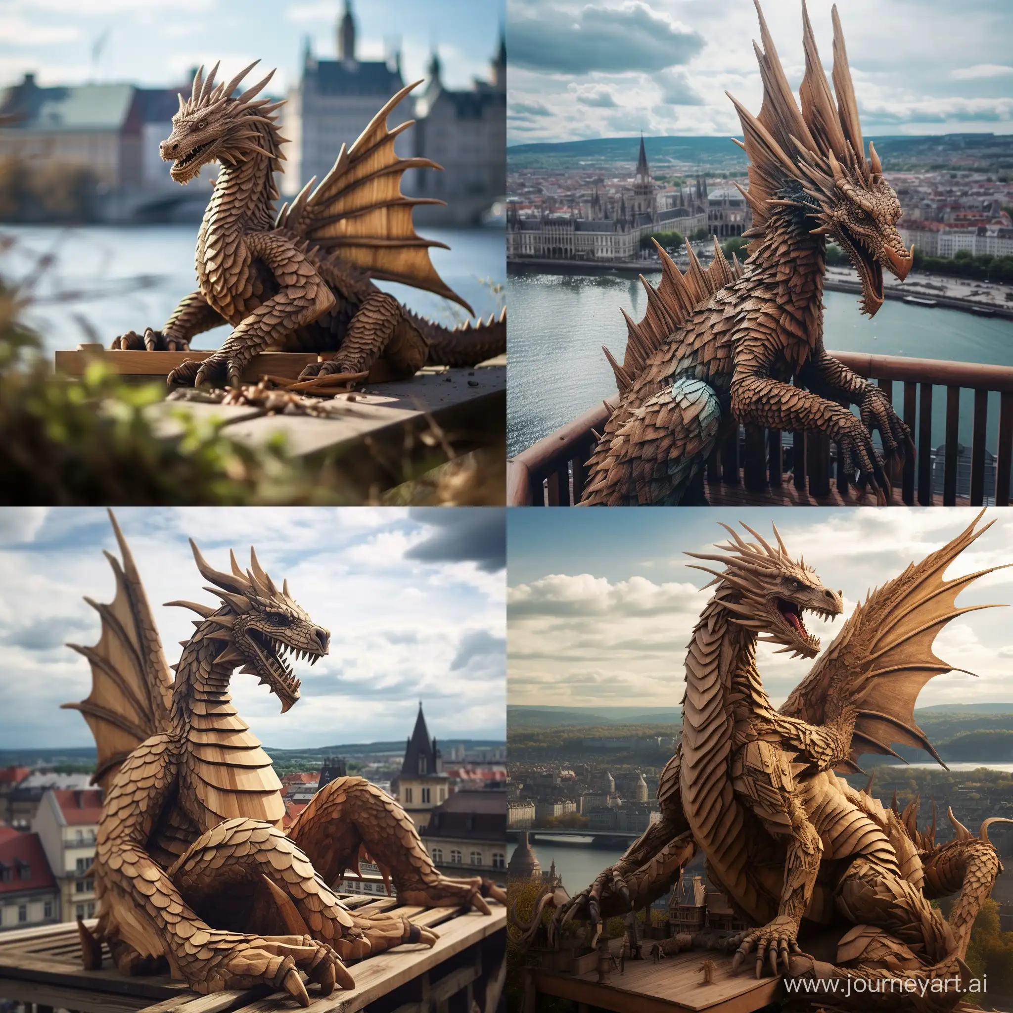 Playful-Wooden-Dragon-Overlooking-Prague-Cinematic-Fantasy-Scene