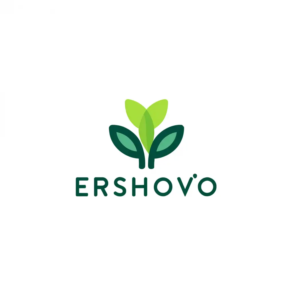 a logo design,with the text "ERSHOVO", main symbol:nature,Minimalistic,clear background