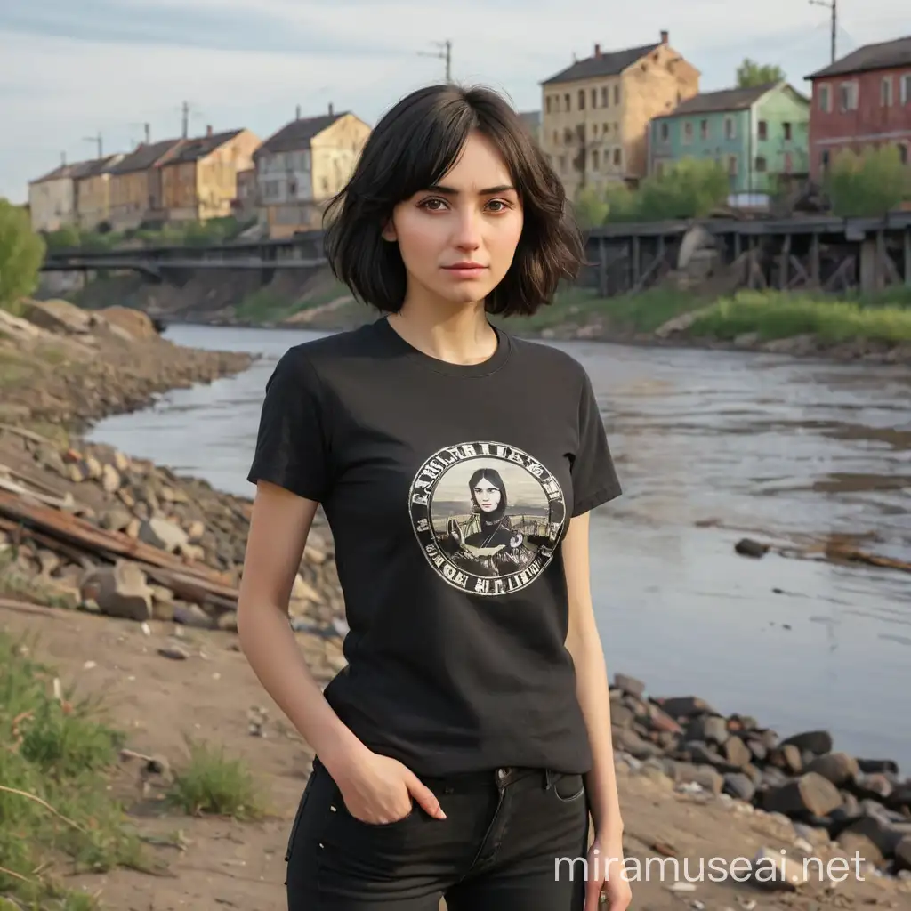 Urban Woman by Vorkuta River