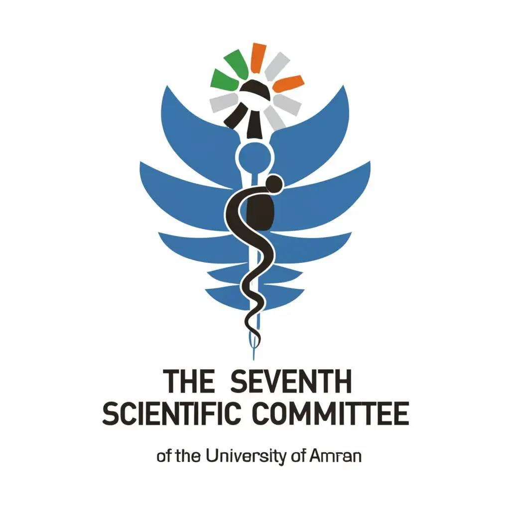 a logo design,with the text "The seventh scientific committee
 Human Medicine - University of Amran", main symbol:DOCTOR,Moderate,clear background