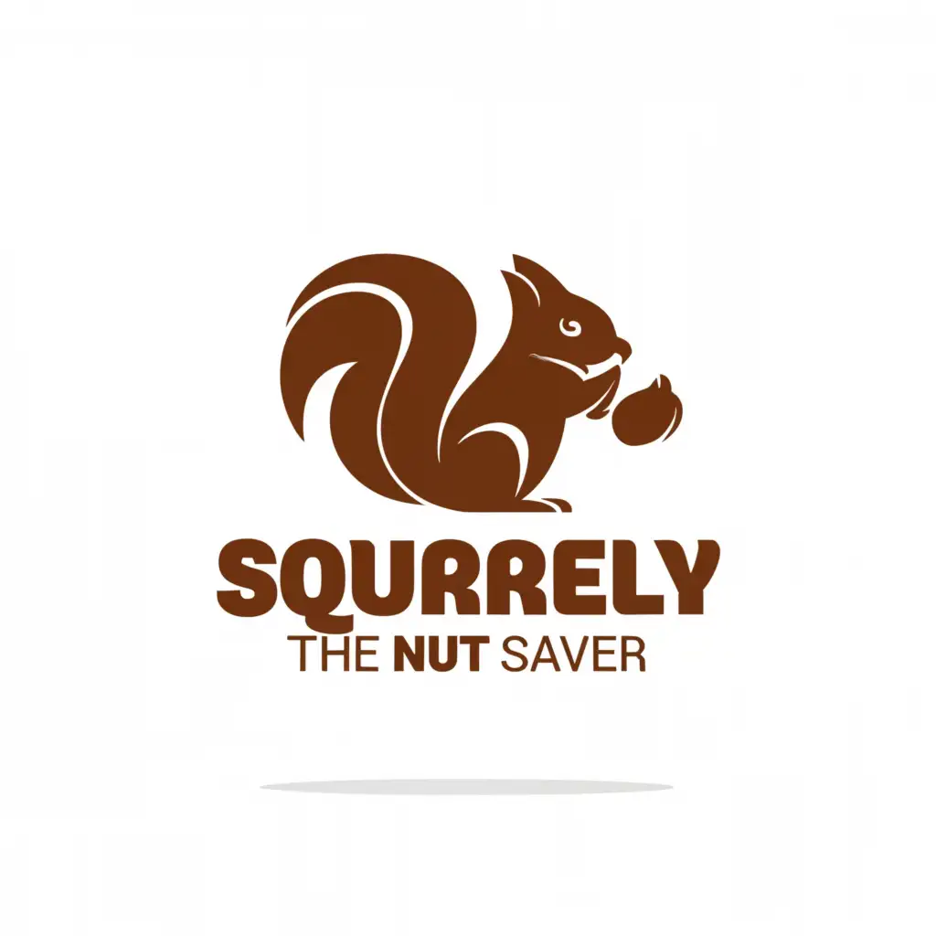 LOGO-Design-For-Squirrely-The-Nut-Saver-A-Playful-Squirrel-Emblem-on-Clear-Background