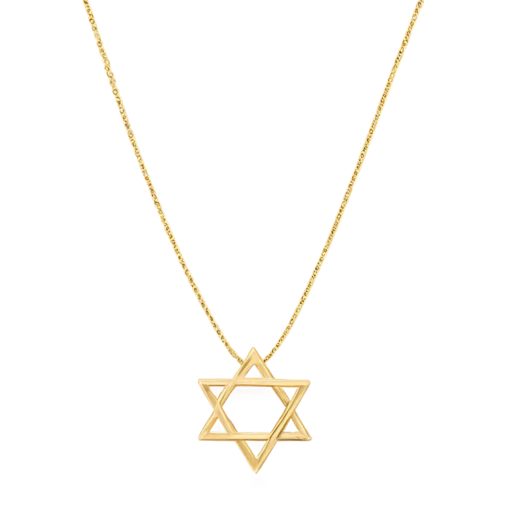 Exquisite-Gold-Star-of-David-Necklace-PNG-Elevate-Your-Online-Presence-with-HighQuality-Jewelry-Imagery