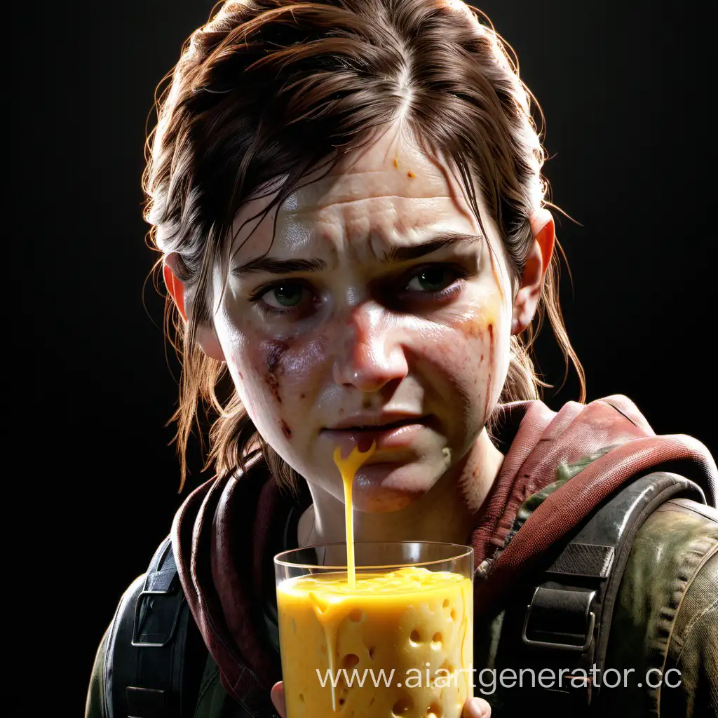 Ellie-from-The-Last-of-Us-Immersed-in-Cheese-Juice