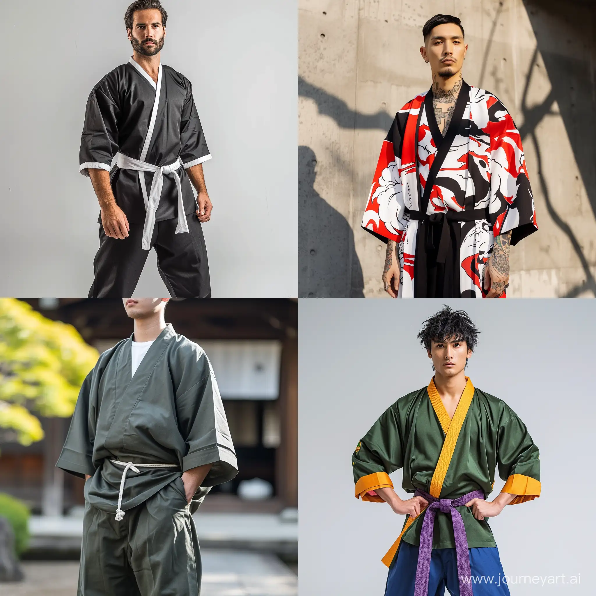 Man kimono sports outfit