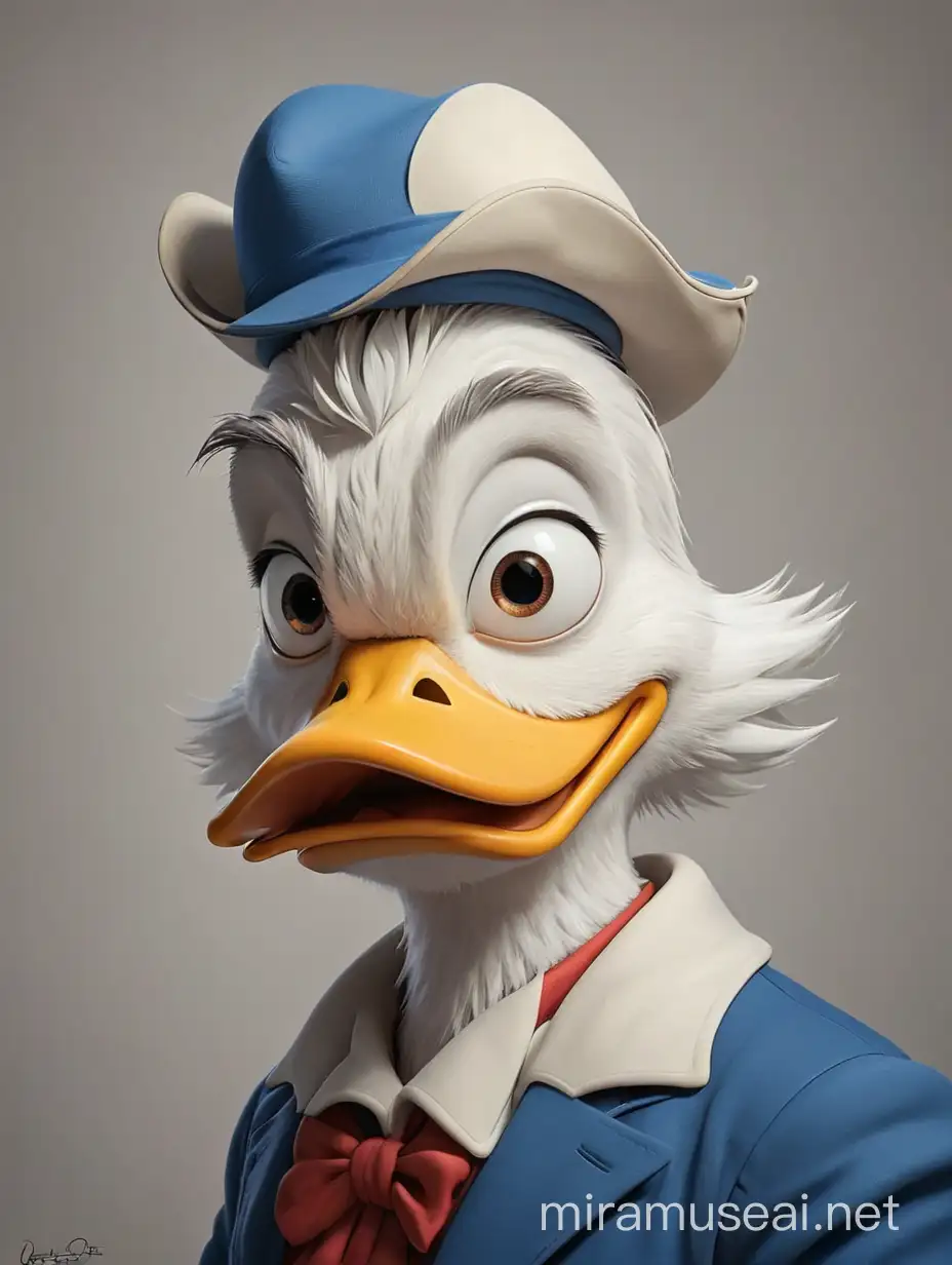 Whimsical Portrait of Donald Duck