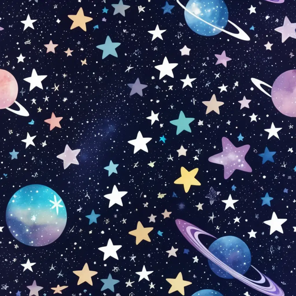 Whimsical Galaxy Stars Design for Kids Delightful Spaces