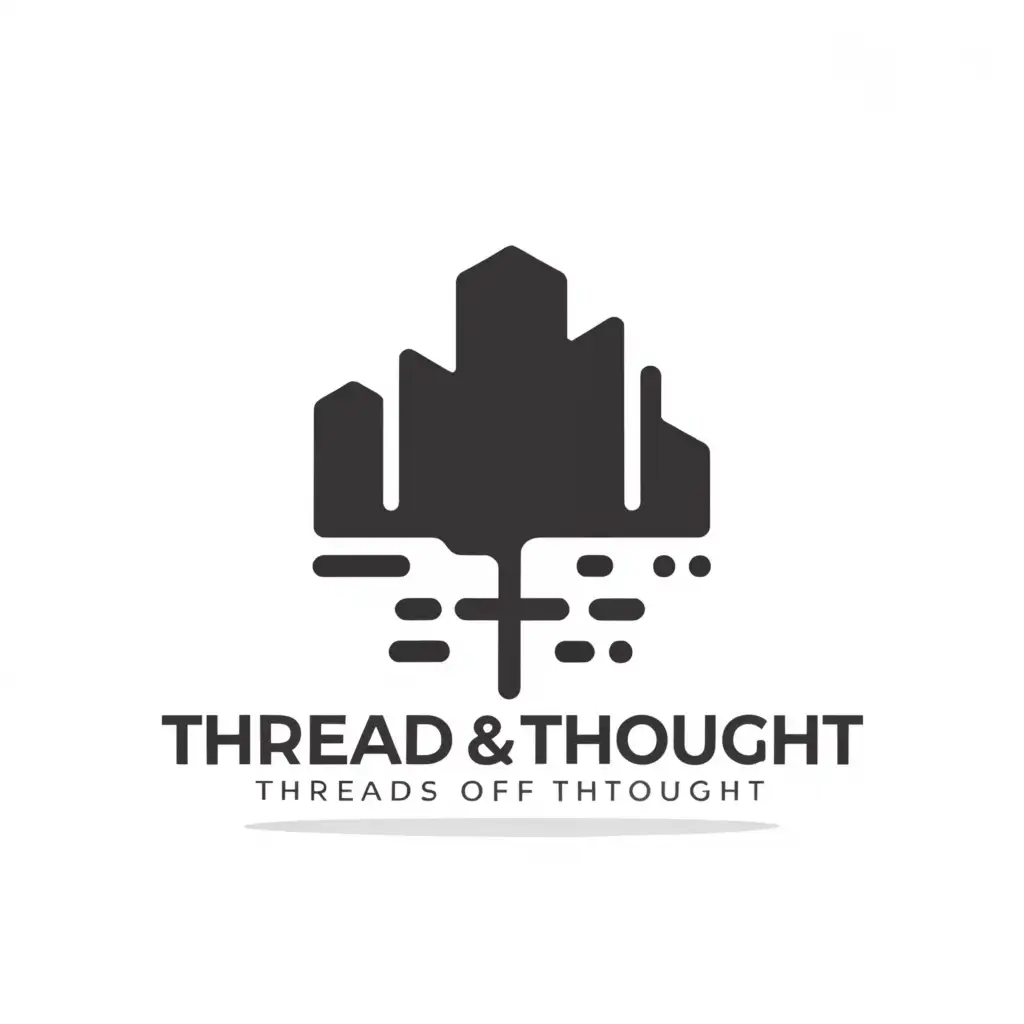 a logo design,with the text "Threads of thought", main symbol:city t-shirt,Минималистичный,be used in Розничная торговля industry,clear background
