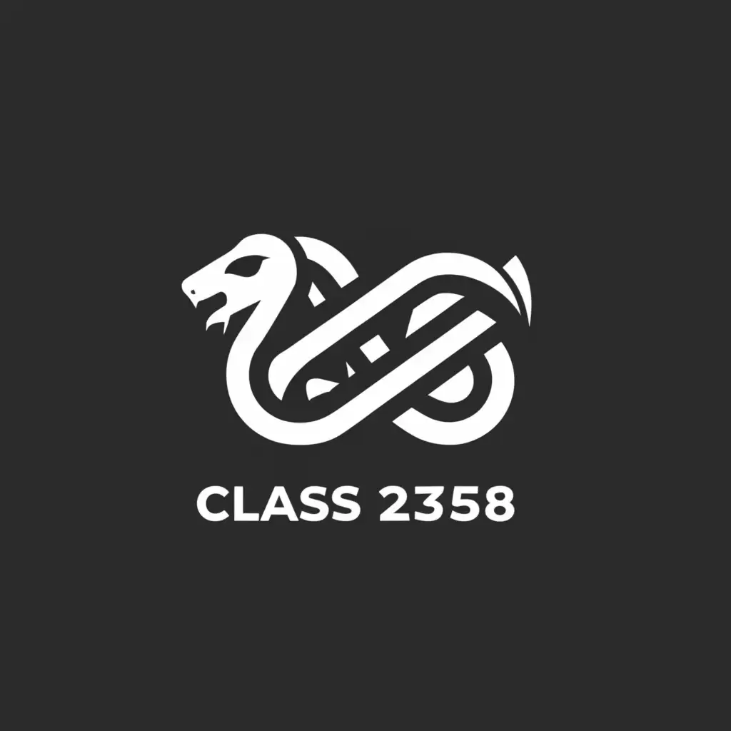 a logo design,with the text "Class 2358", main symbol:Snake,适中,be used in 其他 industry,clear background