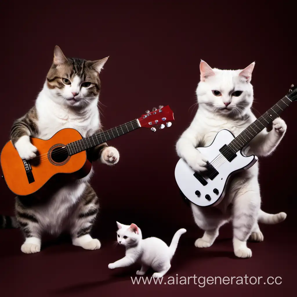 Musical-Felines-Cats-Playing-Guitar
