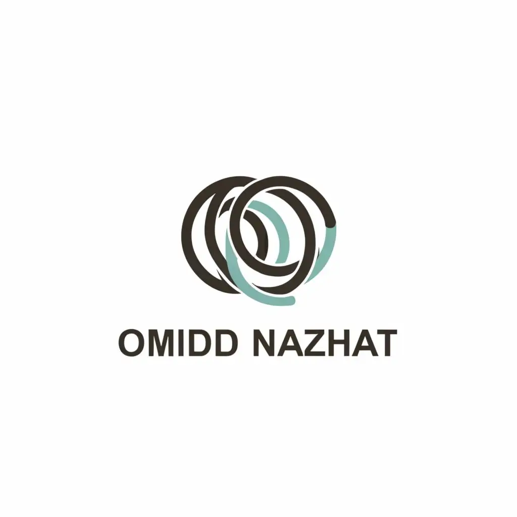 a logo design,with the text "Omid Nazhat", main symbol:O,Moderate,clear background