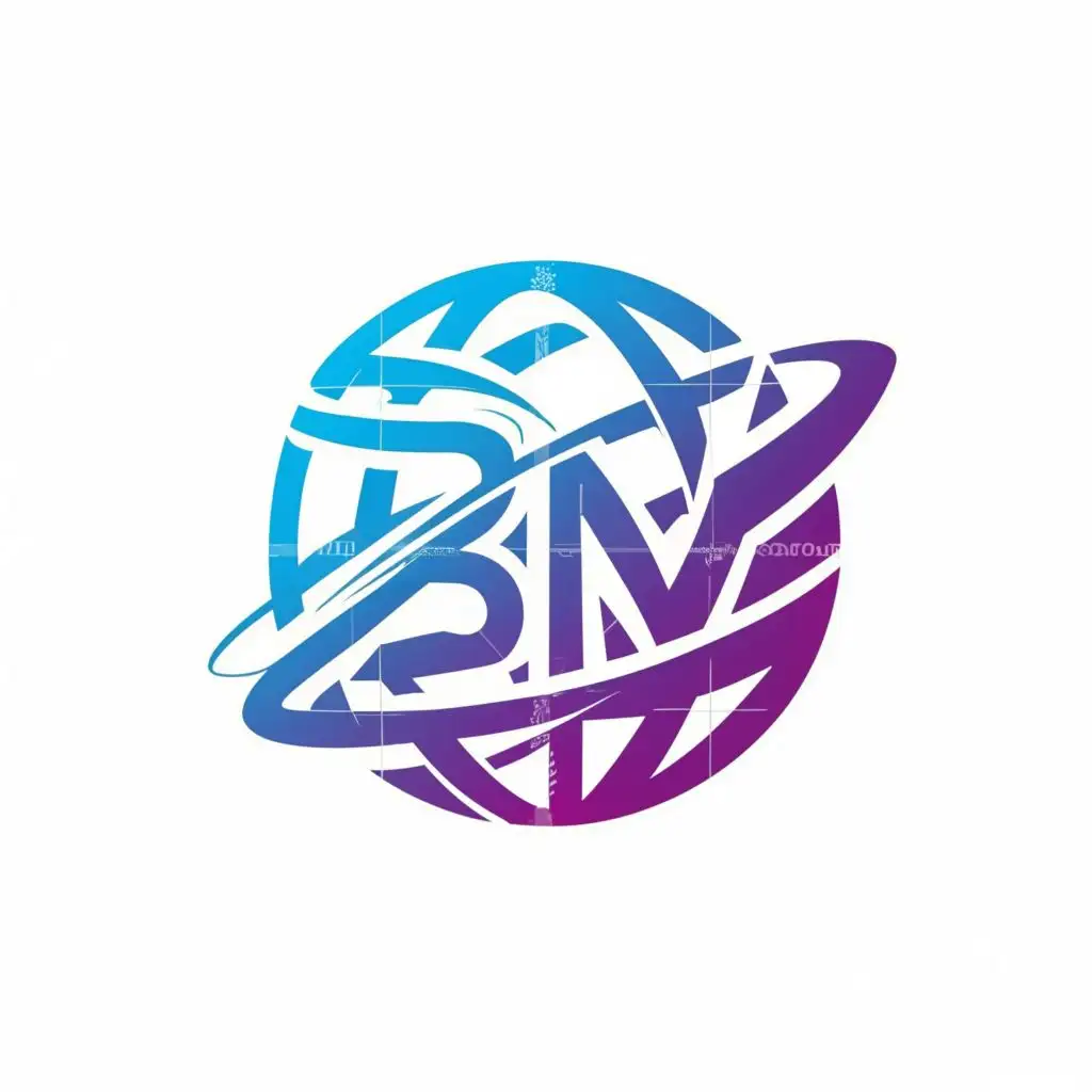 a logo design,with the text "BM", main symbol:PLANET,Moderate,be used in Technology industry,clear background
